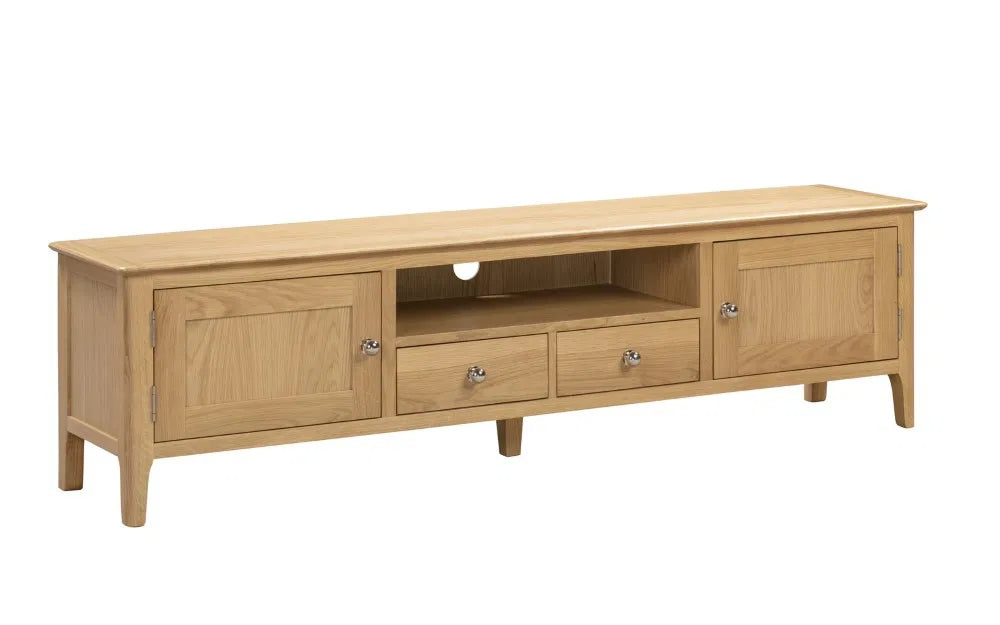 Millbrook Solid Oak Wood Widescreen TV Unit